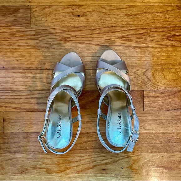 Kelly & Katie Satin Strappy Heels 8.5 - Picture 3 of 8